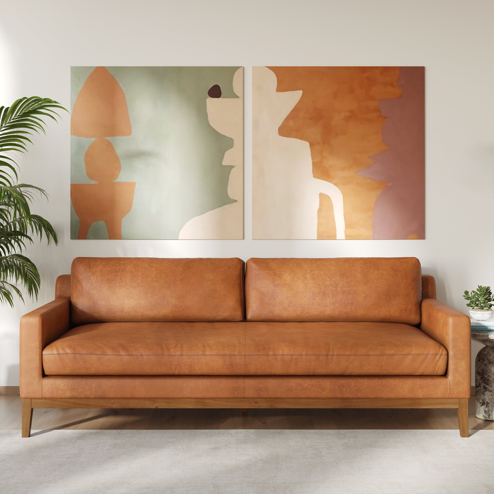Poly & Bark Zyon 90'' Full Grain Italian Leather Sofa & Reviews